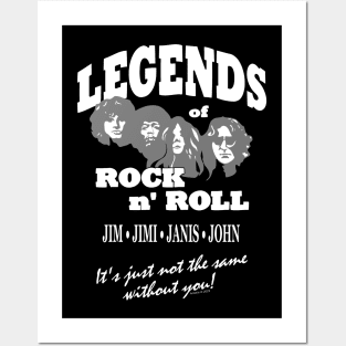 Legends of Rock 'N Roll (front & back print) Posters and Art